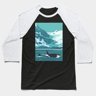 Whale Family Baseball T-Shirt